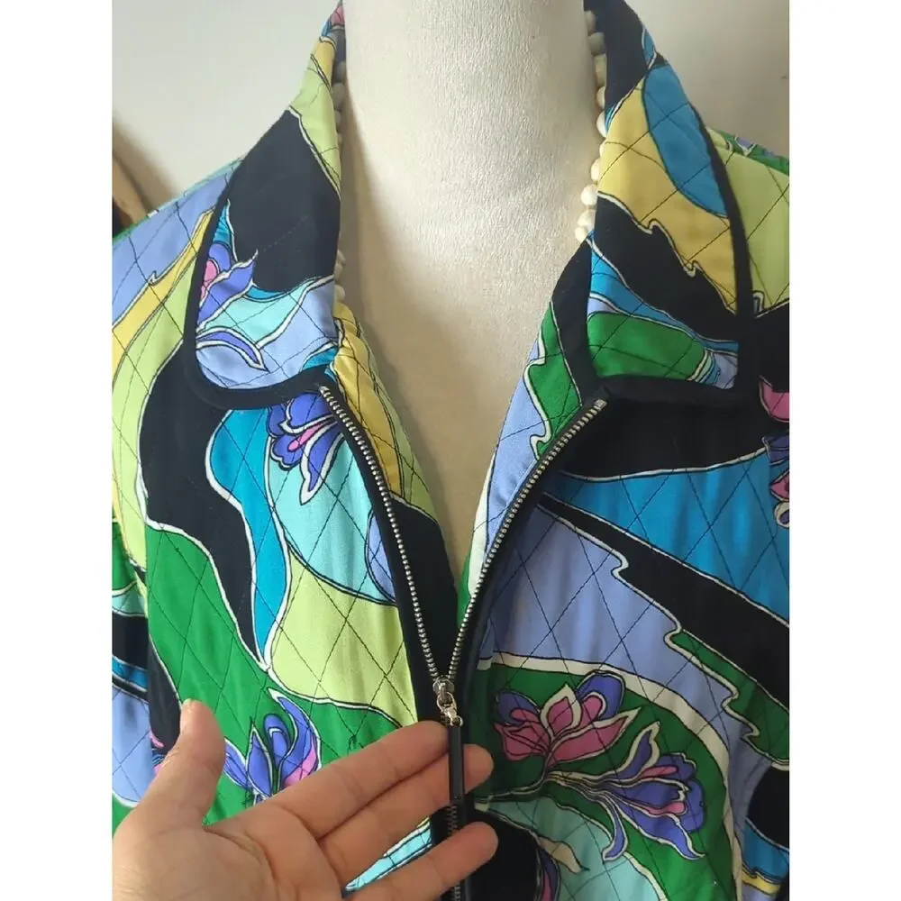Vintage Requirements Quilted Jacket Resort Wear Coastal Prep Lily Inspired